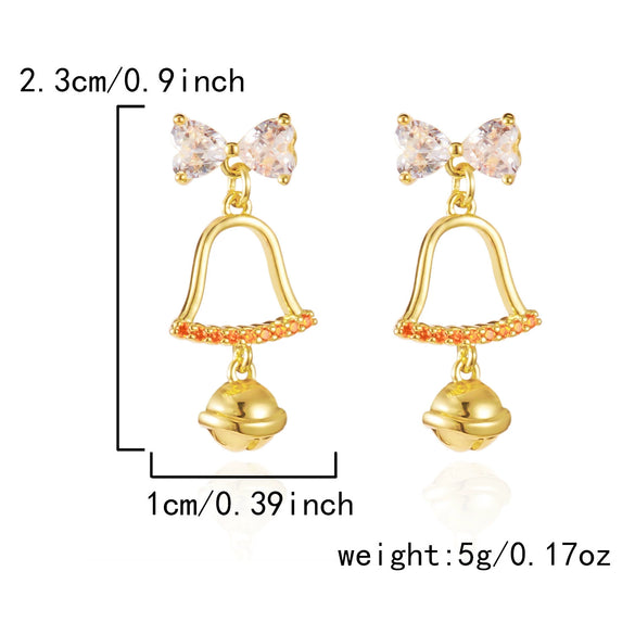 Women's Christmas Tree Snowflake Hoop Earrings Alloy Electroplated Holiday Jewelry With Stainless Steel Ear Posts