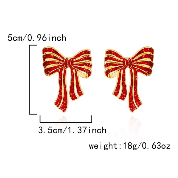 Women's Christmas Tree Snowflake Hoop Earrings Alloy Electroplated Holiday Jewelry With Stainless Steel Ear Posts