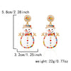 Women's Christmas Tree Snowflake Hoop Earrings Alloy Electroplated Holiday Jewelry With Stainless Steel Ear Posts