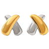 Women's Chubby Shape Stainless Steel Earrings With Letters Numbers Text Pattern Electroplating And Vacuum Plating