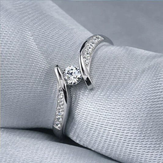Women's Classic Copper Zircon Geometric Wedding Ring Bracelet