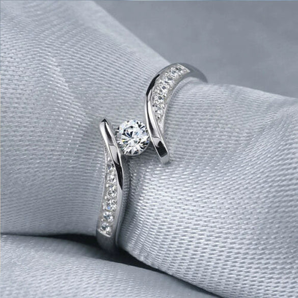 Women's Classic Copper Zircon Geometric Wedding Ring Bracelet