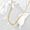 Women's Classic Cuban Chain Necklace Copper Plated With 18K Gold Flat Geometric Link Layering Necklace