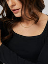 Women's Classic Cuban Chain Necklace Copper Plated With 18K Gold Flat Geometric Link Layering Necklace