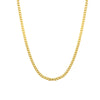 Women's Classic Cuban Chain Necklace Copper Plated With 18K Gold Flat Geometric Link Layering Necklace