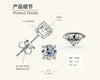 Women's Classic Fourclaw Moissanite Earrings In S925 Sterling Silver With Geometric Design And Electroplating