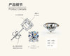 Women's Classic Fourclaw Moissanite Earrings In S925 Sterling Silver With Geometric Design And Electroplating