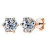 Women's Classic Moissanite Earrings In Sterling Silver With Round Shape