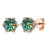 Women's Classic Moissanite Earrings In Sterling Silver With Round Shape