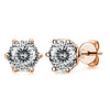 Women's Classic Moissanite Earrings In Sterling Silver With Round Shape