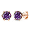 Women's Classic Moissanite Earrings In Sterling Silver With Round Shape