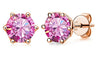 Women's Classic Moissanite Earrings In Sterling Silver With Round Shape