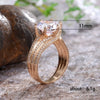 Women's Classic Six Claw Copper Ring With Aaa Zircon And Geometric Design Jewelry
