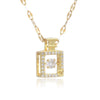 Women's Clavicle Chain With Perfume Bottle Pendant Titanium Steel Geometric Design Electroplated