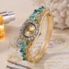 Women's Cloisonne Vintage Elegant Blossom Alloy Watch With Round Dial