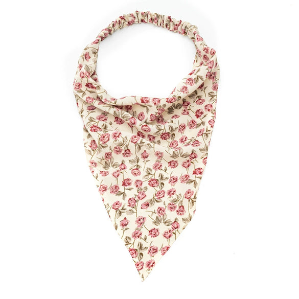 Women's Cloth Elastic Hair Band And Wrap Scarf With Geometric Pattern
