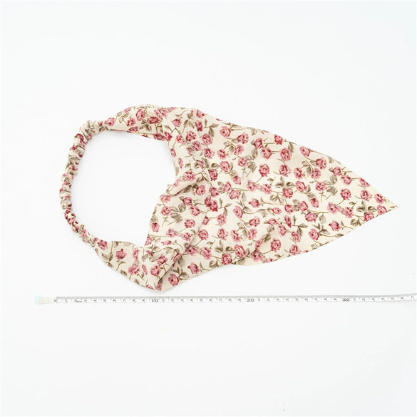 Women's Cloth Elastic Hair Band And Wrap Scarf With Geometric Pattern