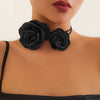 Women's Cloth Flannel Satin Flower Geometric Collar Choker Necklace