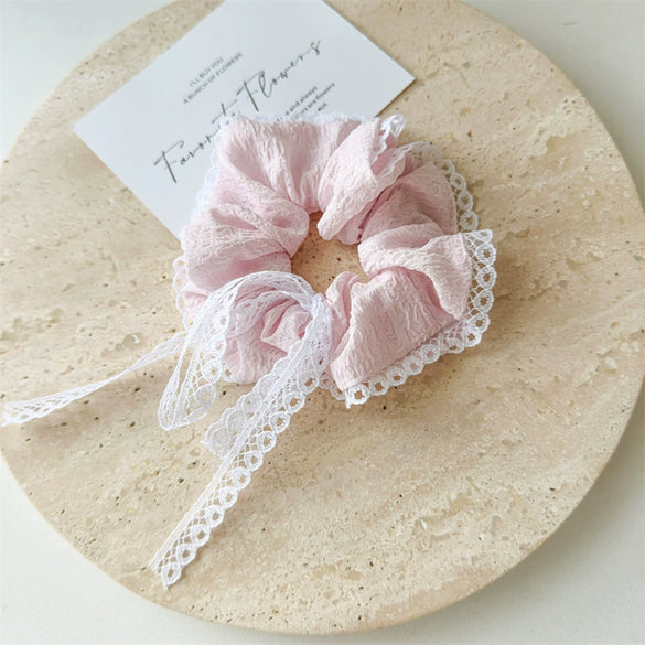 Women's Cloth Geometric Seersucker Lace Triangle Headband Hair Band