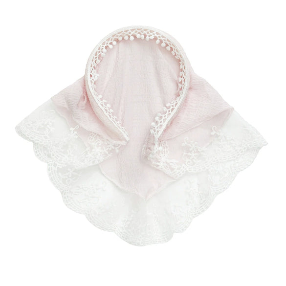 Women's Cloth Geometric Seersucker Lace Triangle Headband Hair Band