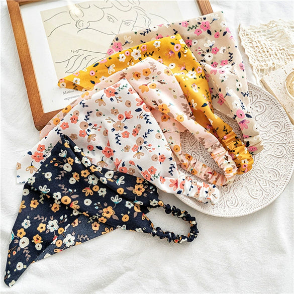 Women's Cloth Geometric Triangular Headband In Pastoral Style