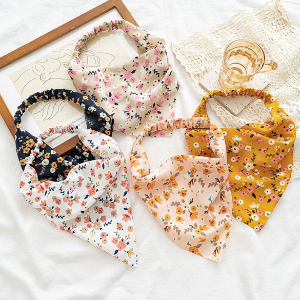 Women's Cloth Geometric Triangular Headband In Pastoral Style
