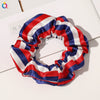 Women's Cloth Hair Ring With American Flag Pattern Pure Handmade
