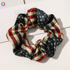 Women's Cloth Hair Ring With American Flag Pattern Pure Handmade