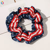Women's Cloth Hair Ring With American Flag Pattern Pure Handmade