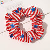 Women's Cloth Hair Ring With American Flag Pattern Pure Handmade