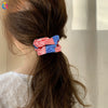 Women's Cloth Hair Ring With American Flag Pattern Pure Handmade