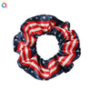 Women's Cloth Hair Ring With American Flag Pattern Pure Handmade