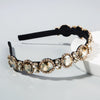 Women's Cloth Hairband With Baroque Inspired Geometric Diamond Inlay Light Luxury Bridal Headband Fashion Hair Accessory