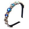 Women's Cloth Hairband With Baroque Inspired Geometric Diamond Inlay Light Luxury Bridal Headband Fashion Hair Accessory
