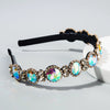 Women's Cloth Hairband With Baroque Inspired Geometric Diamond Inlay Light Luxury Bridal Headband Fashion Hair Accessory