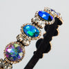 Women's Cloth Hairband With Baroque Inspired Geometric Diamond Inlay Light Luxury Bridal Headband Fashion Hair Accessory