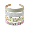 Women's Cloth Handmade Floral Plaid Hair Hoop Headband Hair Accessories