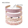 Women's Cloth Handmade Floral Plaid Hair Hoop Headband Hair Accessories