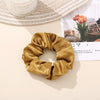 Women's Cloth Handmade Simple Fashion Retro Solid Color Hair Ring Hair Accessories
