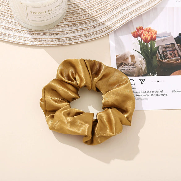Women's Cloth Handmade Simple Fashion Retro Solid Color Hair Ring Hair Accessories