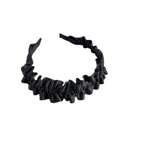 Women's Cloth Handmade Simple Pleated Wave Widebrimmed Hair Hoop Headwear