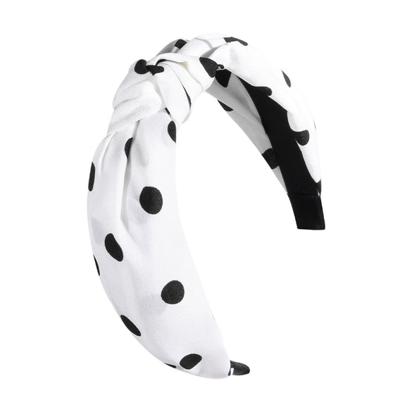Women's Cloth Handwoven Leopard Print And Plaid Widebrimmed Knotted Headband Headwear