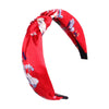 Women's Cloth Handwoven Leopard Print And Plaid Widebrimmed Knotted Headband Headwear