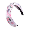 Women's Cloth Handwoven Leopard Print And Plaid Widebrimmed Knotted Headband Headwear