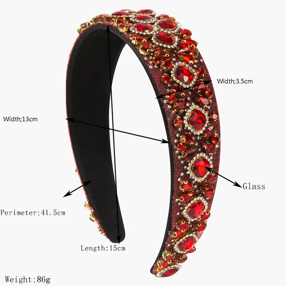 Women's Cloth Headband Fashion Retro Baroque Style Set With Diamonds