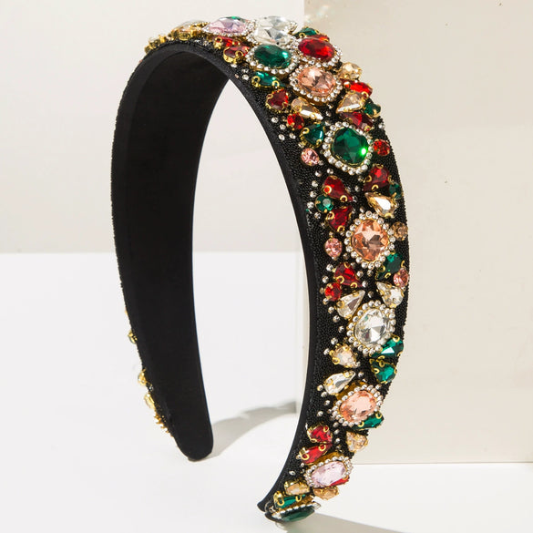 Women's Cloth Headband Fashion Retro Baroque Style Set With Diamonds