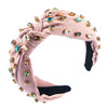 Women's Cloth Headband With Pleated Knot And Diamond Embellishment Fashion Geometric Full Diamond Hair Accessory