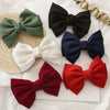 Women's Cloth Minimalist Pure Handmade Knotted Bow Spring Clip Hairpin Headwear Accessories