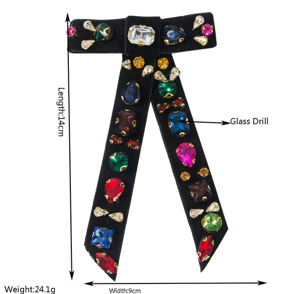Women's Cloth Retro Geometric Diamond Flocking Onecharacter Clip Hair Accessories