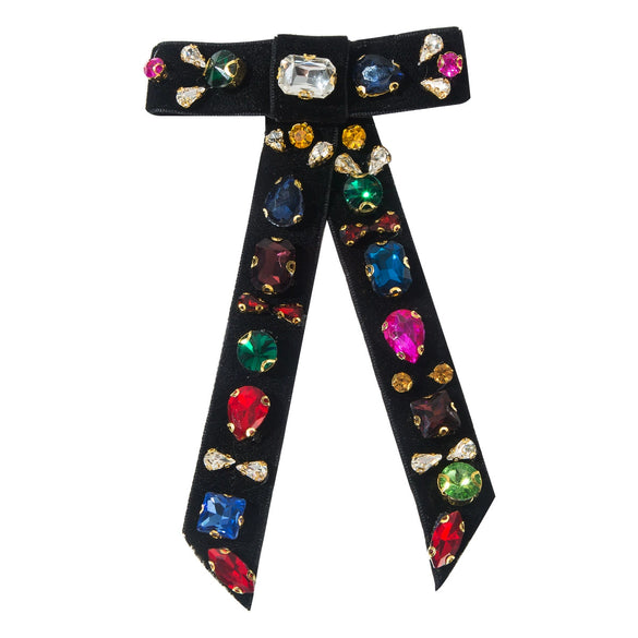 Women's Cloth Retro Geometric Diamond Flocking Onecharacter Clip Hair Accessories